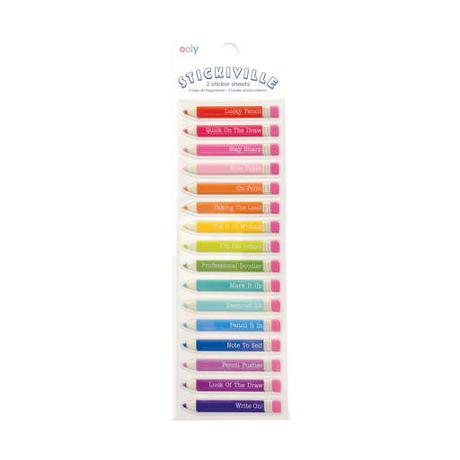 OOLY - Stickiville Skinny - Lucky Pencils (Clear Vinyl)