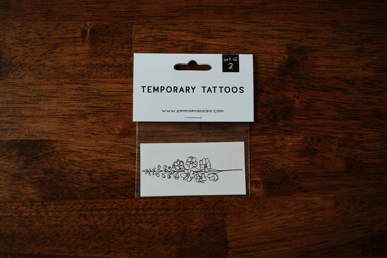July Birth Flower - Delphinium - Saint & Company - July Birth Flower - Delphinium Temporary Tattoos