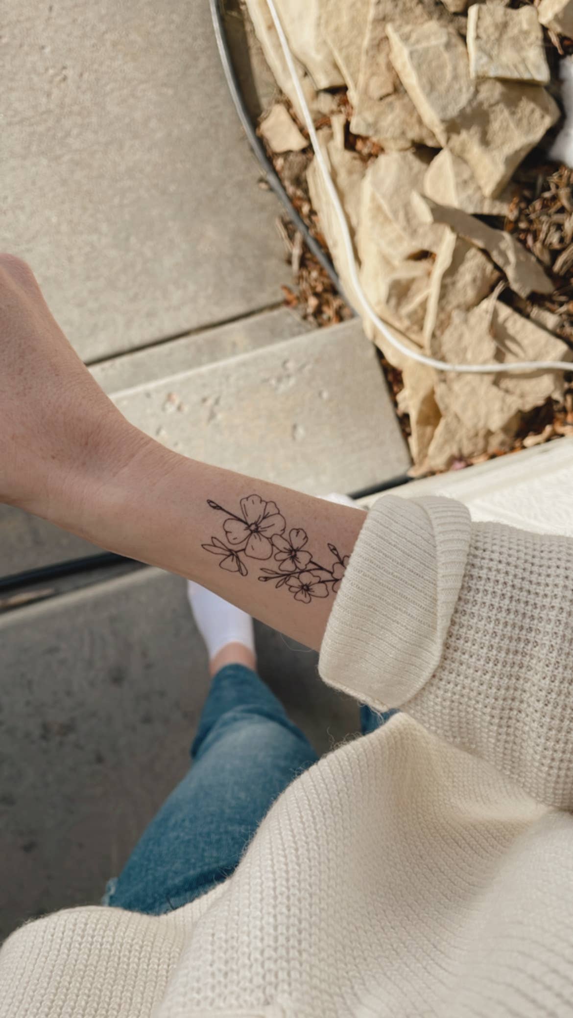 March Birth Flower - Cherry Blossom - Saint & Company - March Birth Flower - Cherry Blossom Temporary Tattoos