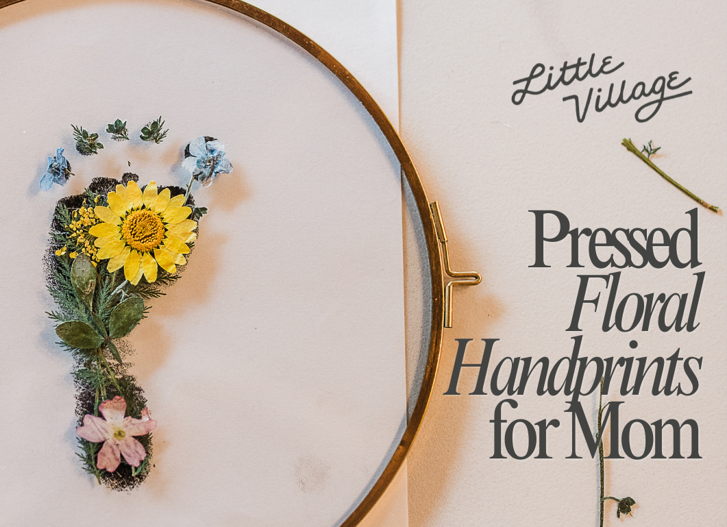 Pressed Floral Handprint Pop-Ups: A Last-Minute Mother's Day Gift Kids Can Make at Little Village