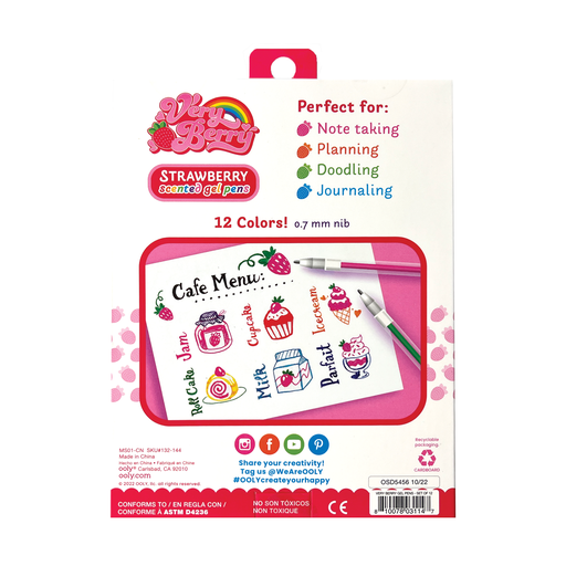 Very Berry Scented Gel Pens - Set of 12 - OOLY