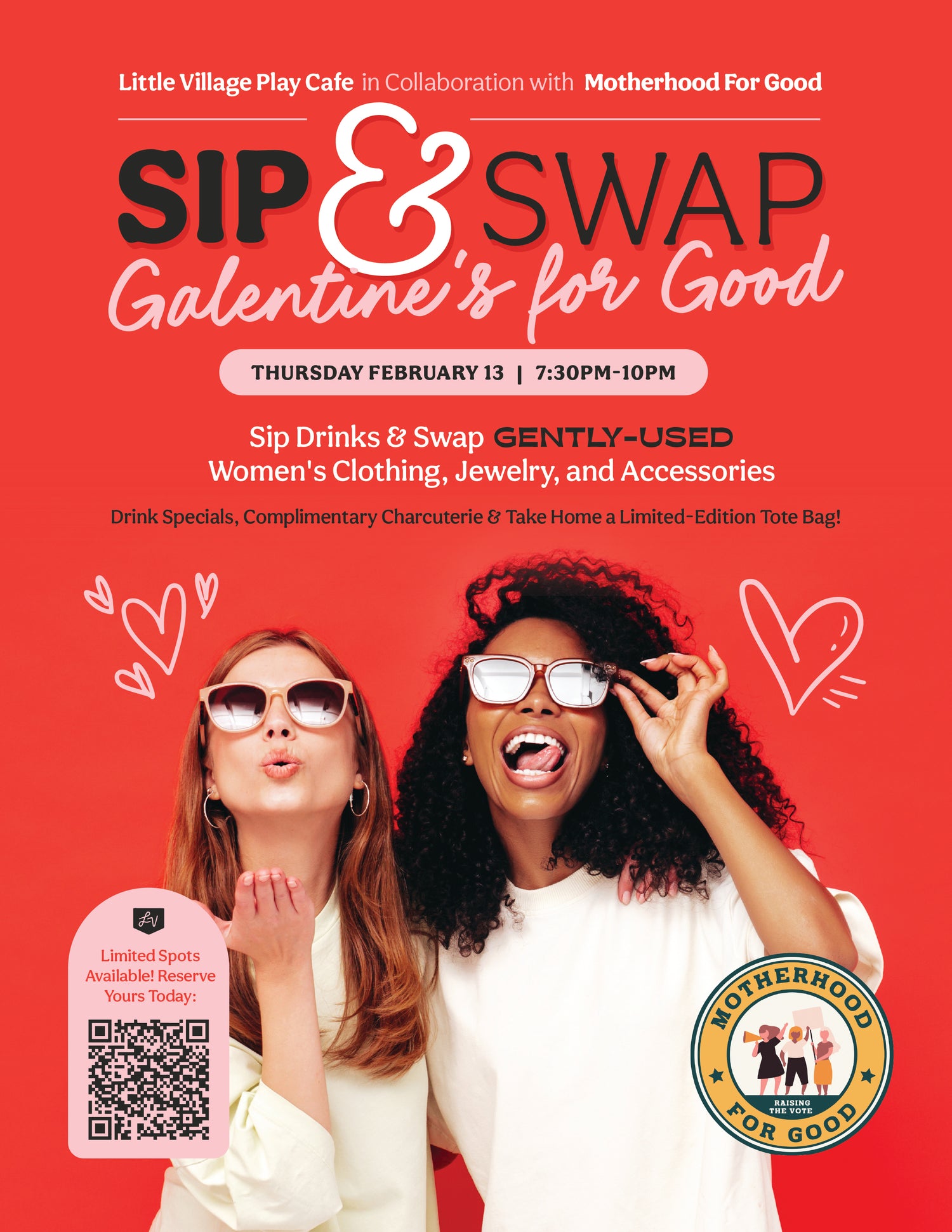 Galentines for Good! Sip &amp; Swap with Motherhood for Good 🎀