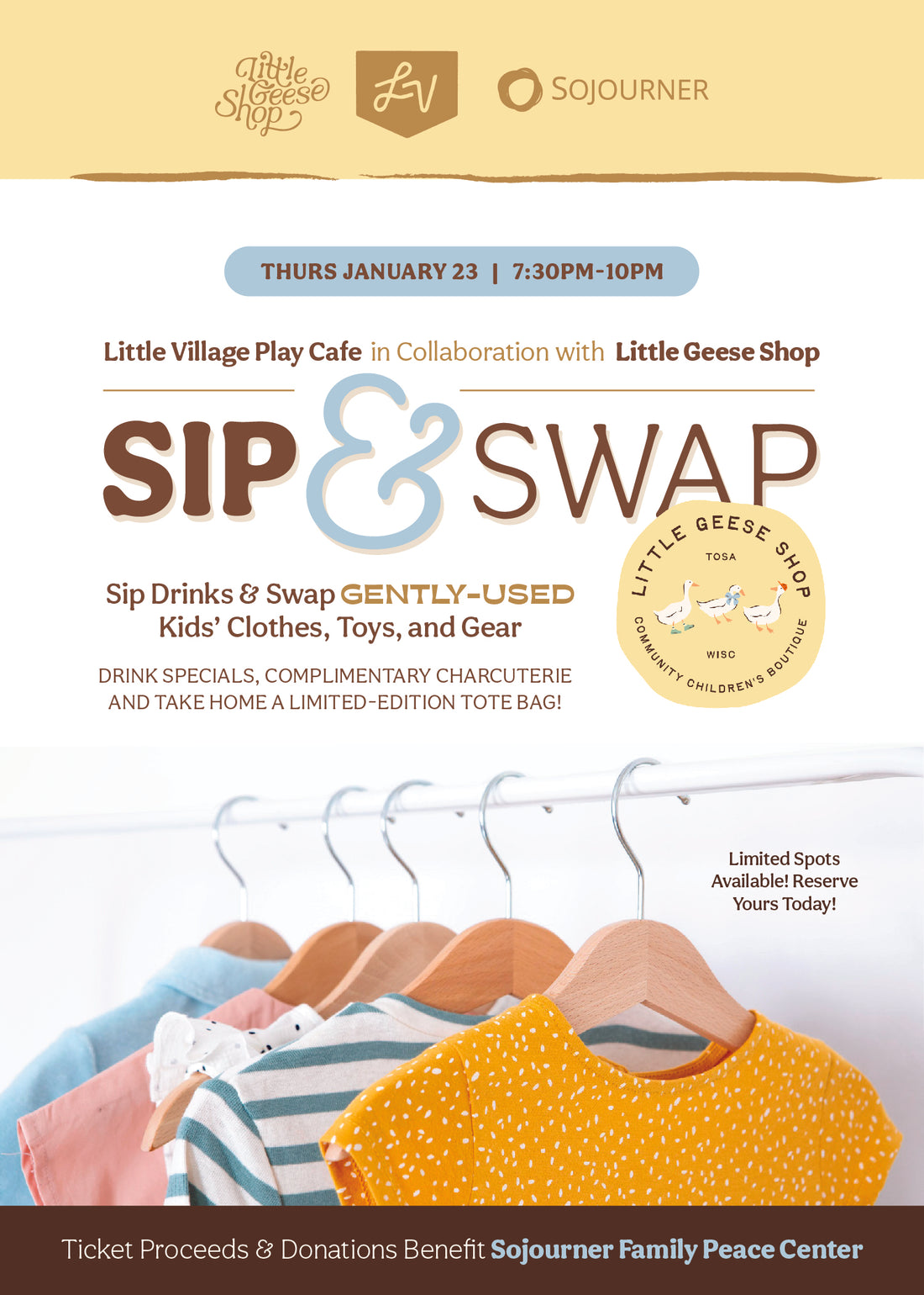 Sip &amp; Swap with Little Geese Shop