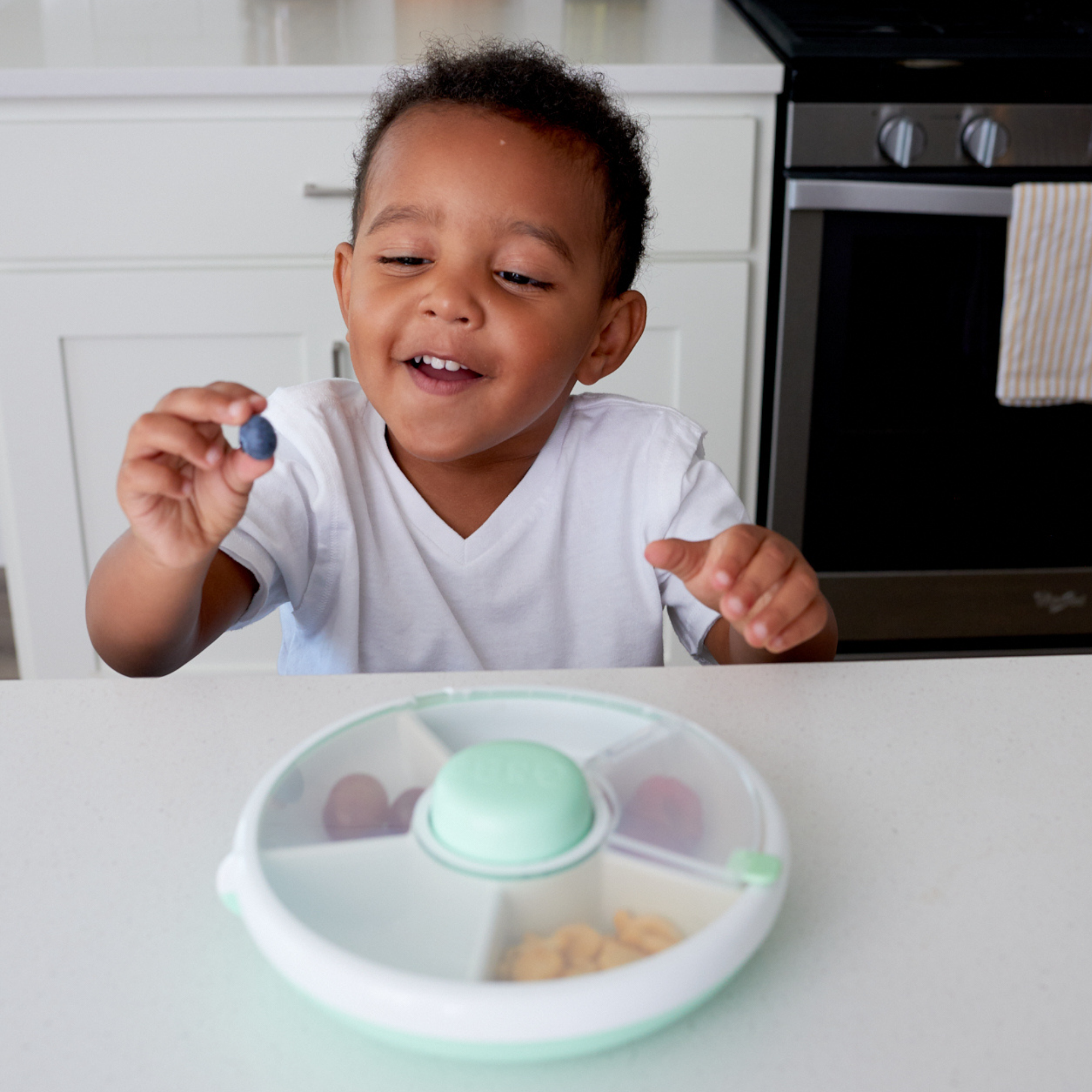 Yellow Sm - GoBe Kids Original Snack Spinner: Lemon Yellow