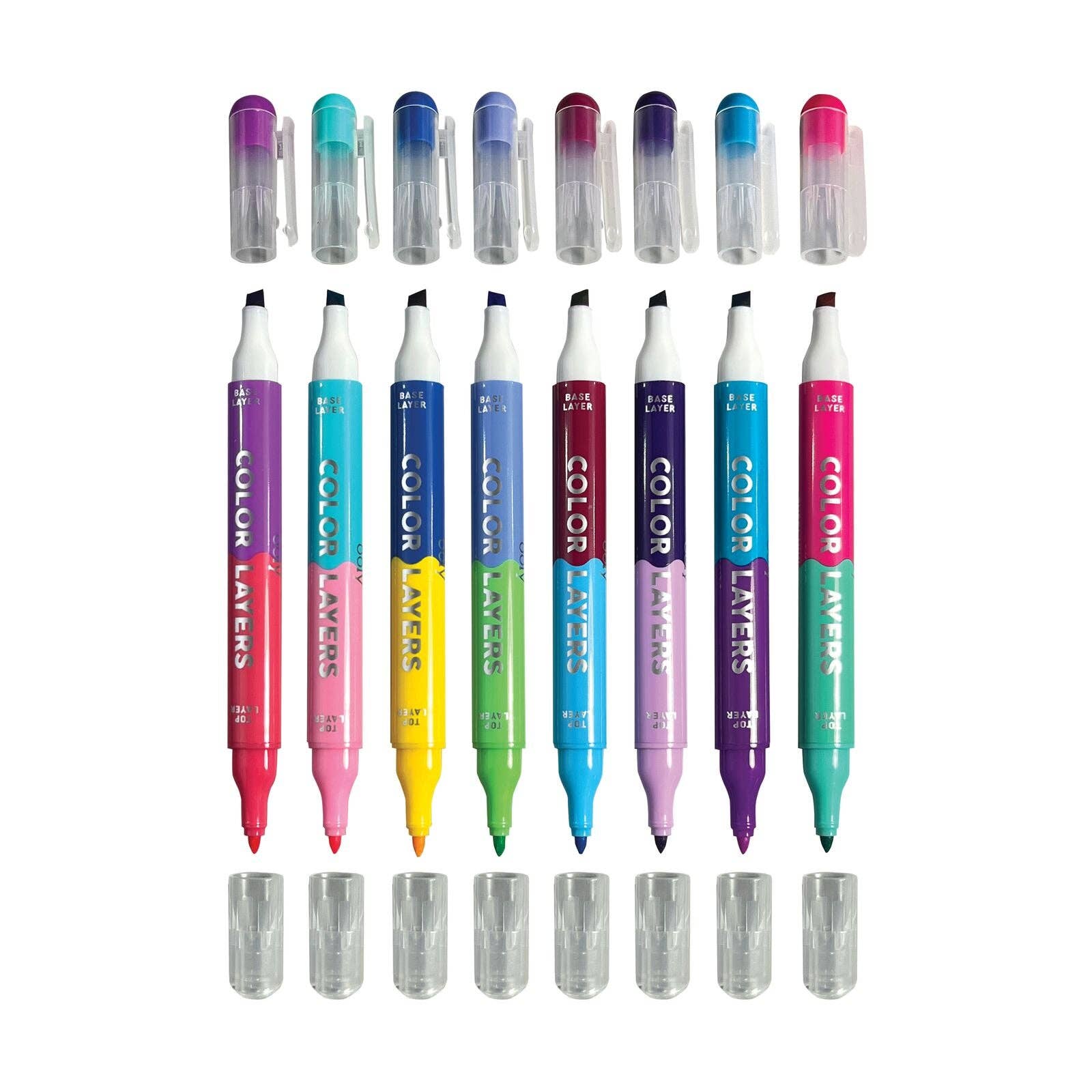 Color Layers Double-Ended Layering Markers (Set of 8) - OOLY