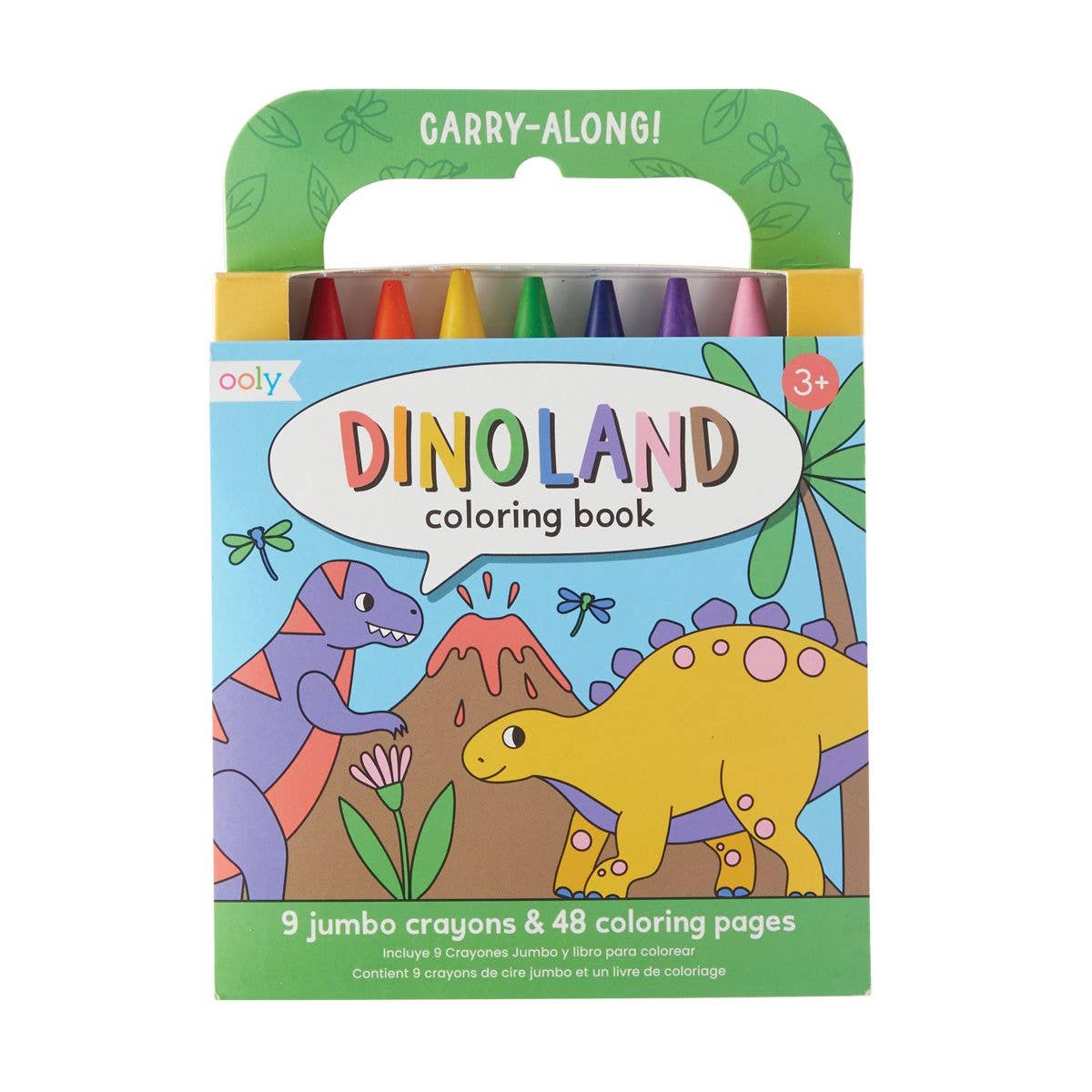 OOLY - Carry Along Crayon &amp; Coloring Book Kit-Dinoland (Set of 10)