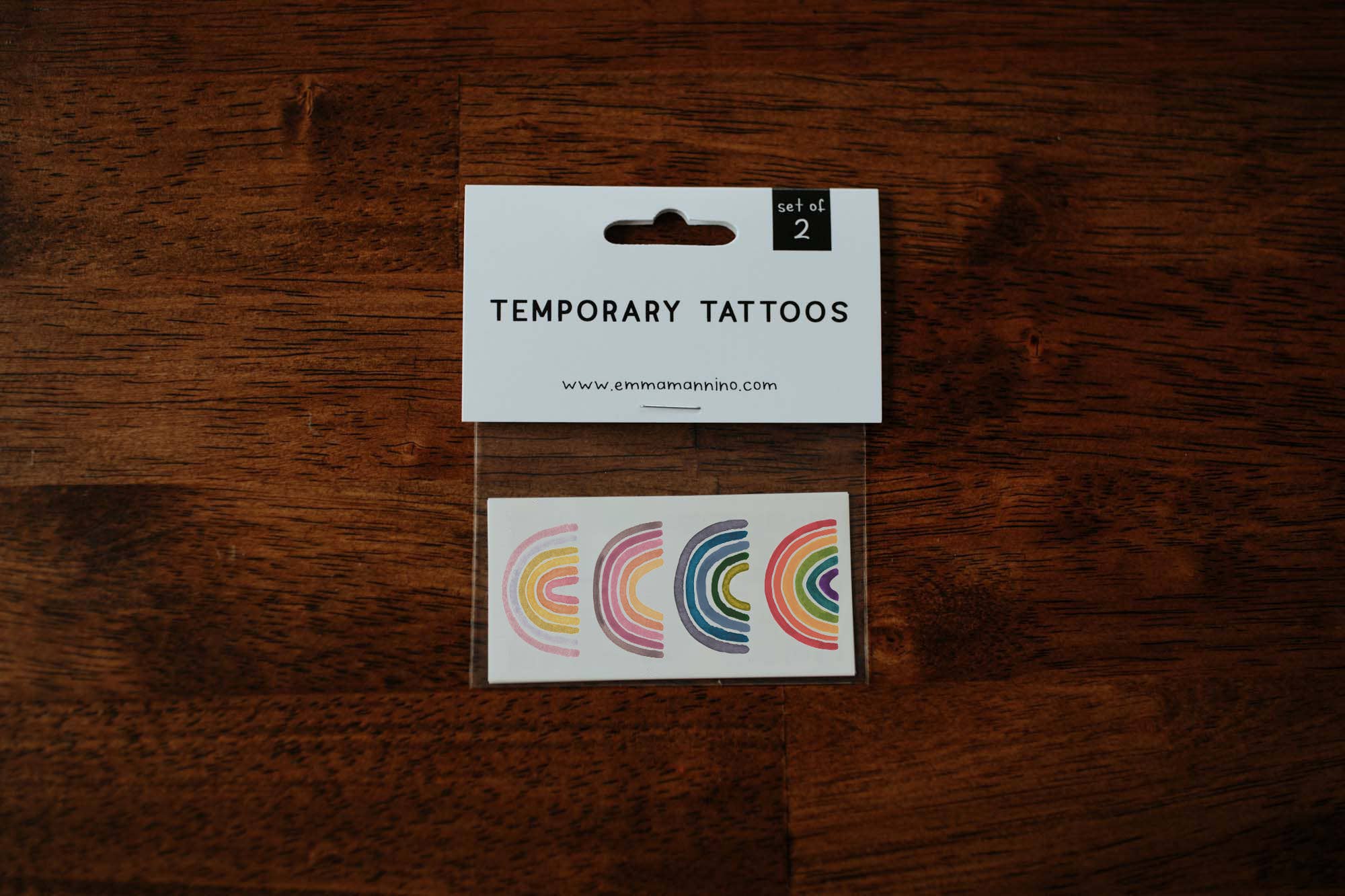 Saint &amp; Company - Rainbows Temporary Tattoo Set