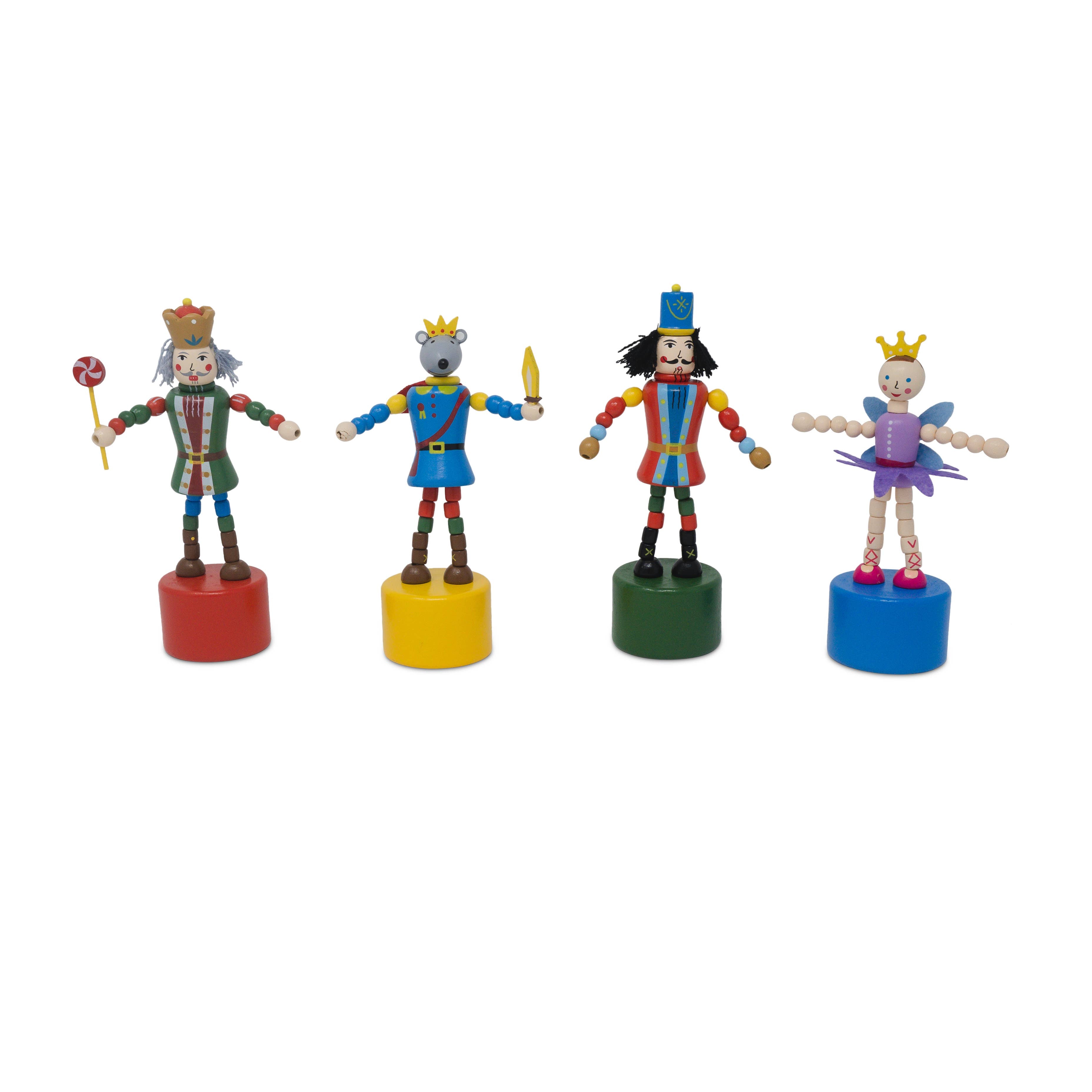Nutcracker Push Puppet - Jack Rabbit Creations - Nutcracker Christmas Push Puppets Refill - Set of 24
